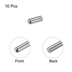 4x6mm Dowel Pins, 10pcs Round Head Flat Chamfered End Dowel Pin