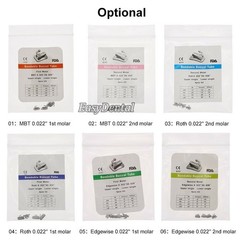 1040 Dental ligature Ties Buccal Tube MBT Roth Edgewise 1st 2nd 018 022 Bondable