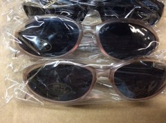 NEW ASSORTED BOX OF SUNGLASSES SUN GLASSES SET OF 12 GLASS COLORED SMALL LENS