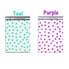 12″ x15″ All Color Exclusive Polka Dot FLAT POLY Mailers_w Kiss Lips Stickers
