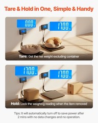 VEVOR 440 lbs Digital Postal Scale 0.35 oz/3.5 oz Dual Accuracy Shipping Scale