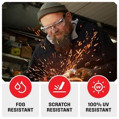 Safety Glasses Over Prescription Eyeglasses with Anti-Scratch Coating