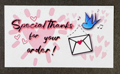 Business Cards Small Business, Blue Bird Special Thanks Your Order 3.5″ x 2″