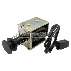 1x DC12V Push Pull Type Linear Electromagnet Solenoid Magnet DC Magnetic Plug