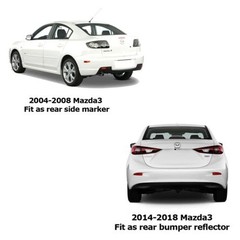 Smoked Lens LED Rear Bumper Reflector Lights Compatible with Mazda 3 5 6, 201…