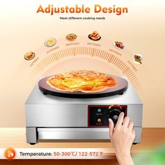 16″ Commercial Electric Crepe Maker Pancake Machine Big Hotplate Non Stick 1700W