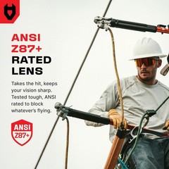 ANSI Z87 Sunglasses For Men or Women with Anti-Scratch and 100% UV Protection…