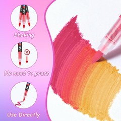 Acrylic Paint Markers Brush Tip 24 Colors, Water-Based Acrylic Colored Paint