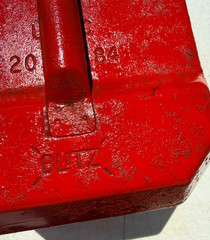 Vintage Metal BLITZ 2.5 Gallon Gas Can DOT-5 L USMC 20-2 1/2-84