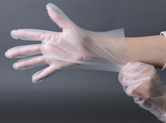 100 Medium, Non-Latex, Disposable, Powder-Free, Food Prep, Poly Stretch Gloves