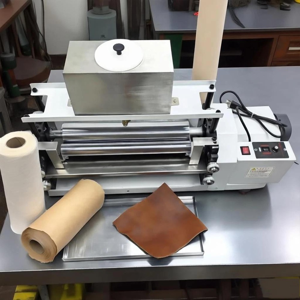Paper Lather Glue Coating Machine Double-Sided Glue Applicator 15.3″ Soft Roller