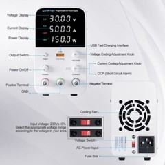 0-30V 60V 120V 160V 2A 5A 10A DC Power Supply Lab Adjustable Bench Switching