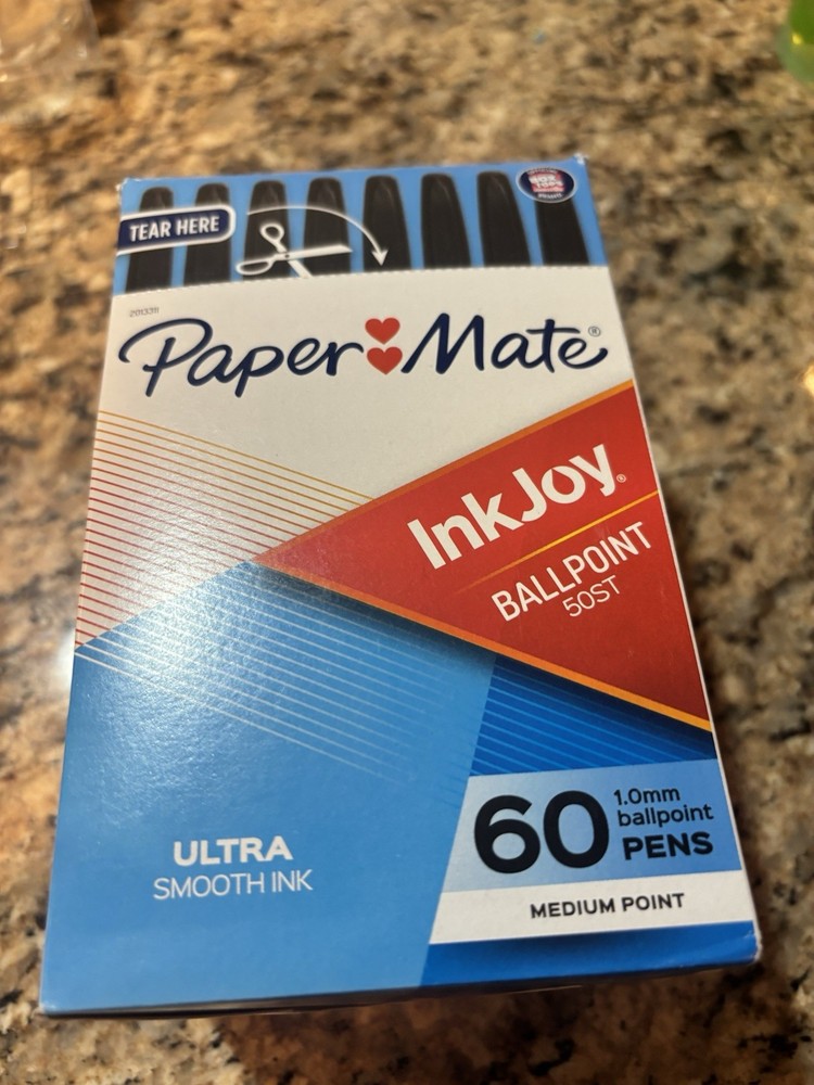 Paper Mate Ink joy Ball Point Pens, Black Ink, 60 Pack