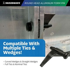 Sandbaggy Round Head Aluminum Form Pin (Reusable) – Concrete Formwork Wedge Pins