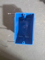 1 Gang New Work Electrical Switch Outlet Box 3.44″ Deep 23 cu in ETL Blue