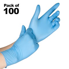 VOS Disposable Latex & Powder Free Nitrile Rubber Gloves – Pack of 100