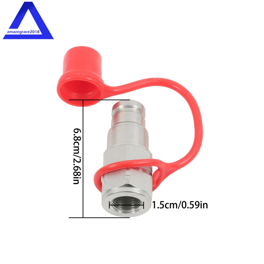 3/8″ Flat Face Hydraulic Quick Couplers Male Coupler Set – 3/8″ NPT Thread