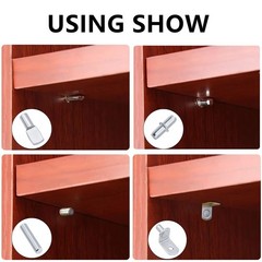 120Pcs Shelf Pins Kit,4 Styles Nickel Plated Shelf Support Pegs,Plated Shelf …