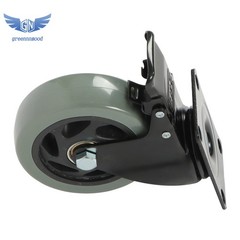 4Pcs Heavy Duty Polyurethane Casters 360 Rotation 4-Inch WIth Brake Grey Durable