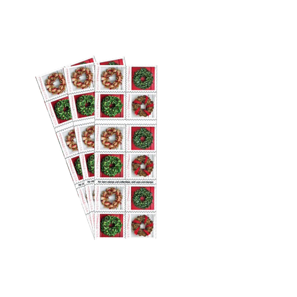 United States Postal Service Holiday Wreaths 3 Books Of 20 Forever Usps First