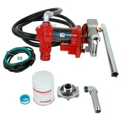 15GPM 12V Fuel Transfer Pump w/Nozzle Kit for Gas Diesel with Particulate Filter