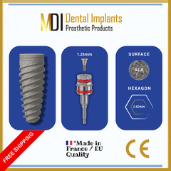 Spiral Dental Fixture | Internal Hex 2.42mm | Titanium Grade 5 SLA | MDI Dental