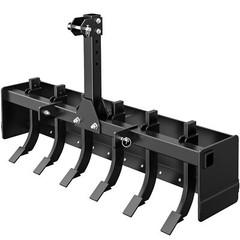 Heavy Duty Box Blade Attachment for Tractor W/ 6 Scarifier Shanks – 55″ Width