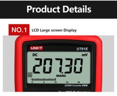UT61E Digital Multimeter Meter True RMS 1000V AC DC Multimeter Voltage Tester