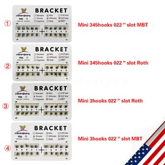 Dental Orthodontic Bracket Braces Roth/MBT 345 Hooks /Super Arch Wire Niti Round