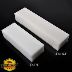 GYOFFULL Black HDPE Block 3/4″x12″x3″