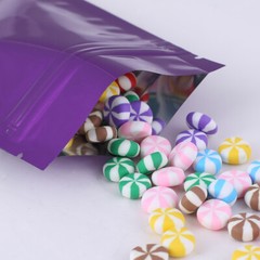 100x Gloss Shiny Purple Both Sides Foil Mylar Zip Lock Bags 8.5x13cm 3.25x5in