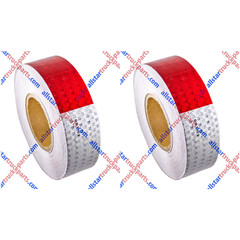 Qty2-Conspicuity Tape 2”x150’ Approved DOT-C2 Reflective Trailer Red White