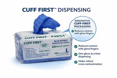 Cuff First Nitrile Exam Gloves 125 Ct Blue Latex-Free Powder-Free