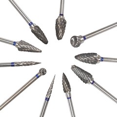 10 Dental Tungsten Carbide Cutter Burs Plaster Alloy Acrylic Drill 2.35MM HP2.35