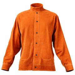 VEVOR Flame-Resistant Welding Jacket Heavy Duty Leather Safety Jacket XXL
