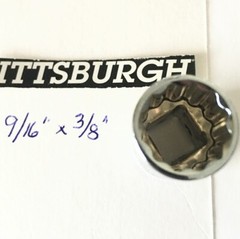 Pittsburgh 9/16″ x 3/8″ Dr HI-VIZ Socket – 67736 – 12 Pt – Free USA Shipping