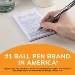 BIC Glide Bold Black Ballpoint Pens, Bold Point (1.6Mm), 12-Count Pack,
