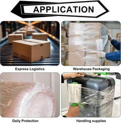 Moisture-Resistant Stretch Wrap Film 5″ x 1000ft for Safe Packing – 4 Pack