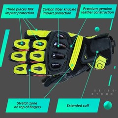 Motorcycle Gloves with Touchscreen – Full Finger, Impact Protection, Unisex