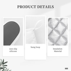 Yellow Modern Art Gray Oven Mitts and Pot Holders Heat Resistant Kitchen Glov…