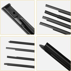 Window Weatherstrip Belt Molding Kit 4PCS for Dodge Ram 1500 2500 3500 Crew Cab