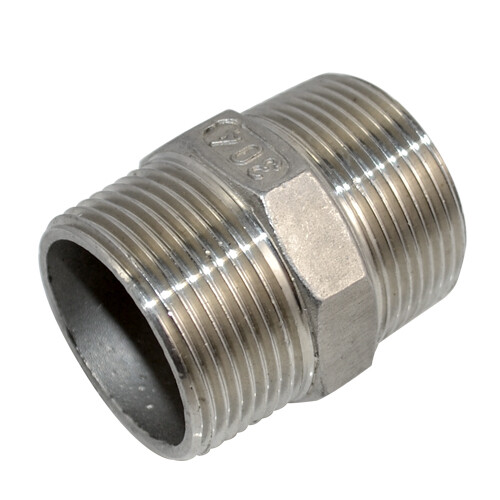 1-1/4″ in Male to Male Pipe Fitting Hex Nipple NPT Stainless Steel 304 connector