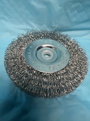 PEARL-4″ x 1/2″~1/2-3/8 Arbor Crimped Wire Wheel,Fine Wire 4500RPM