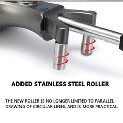 Woodworking DIY Dual-Purpose Straight & Curved Line Marker Parallel Line Marker