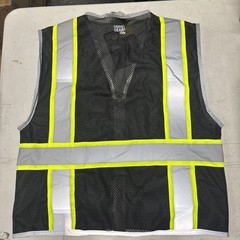 Kishigo Safety Vest,Zipper,Black,L Gravel Gear HV