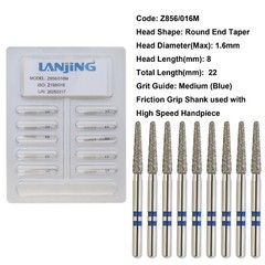 20 Types Zirconia Dental Diamond Burs FG Friction Grip for High Speed Handpiece