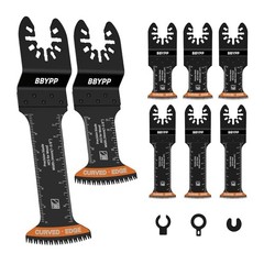 6pcs Curved Japanese Tooth Oscillating Saw Blades Mixed packed (6pcs), Black