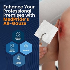 MED PRIDE 4”x 4” Gauze, 200 Surgical Sponges 12-ply 200 Count (Pack of 1)