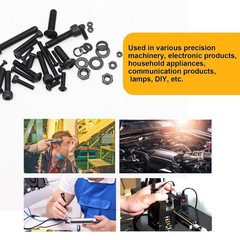 Anti-Rust Alloy Steel Screws in Black Zinc Finish