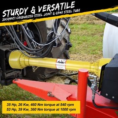 43″ – 61″ Telescopic PTO Shaft Brush Hog PTO Drive Shaft 1-3/8″ x 6 Spline Ends